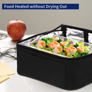 Portable slow cooker filled with food