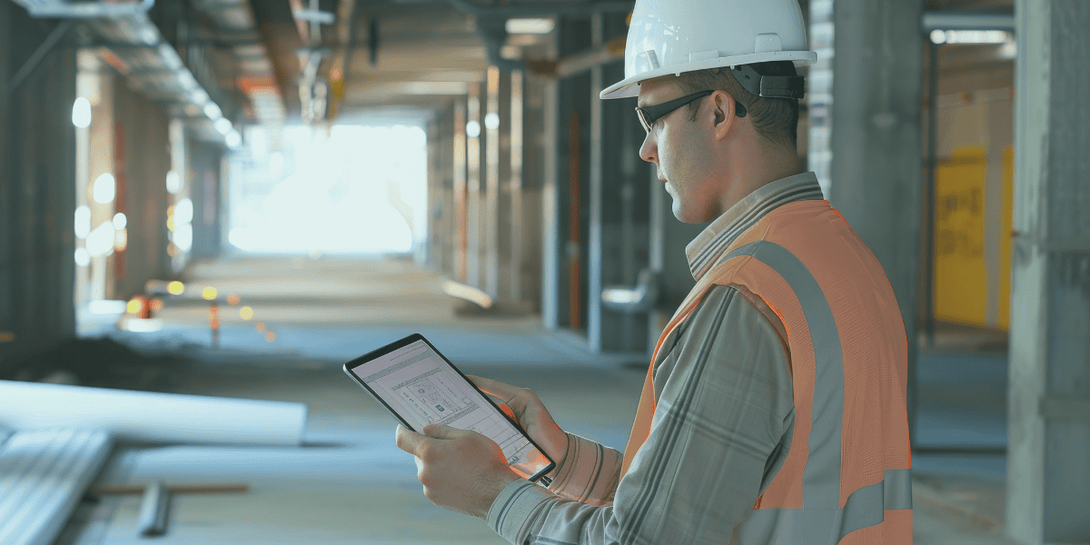 A business owner in a new building being constructed