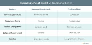 Business line of credit vs. traditional loans
