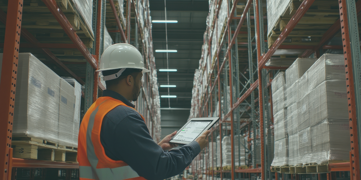 A warehouse worker in a warehouse made possible with asset refinancing