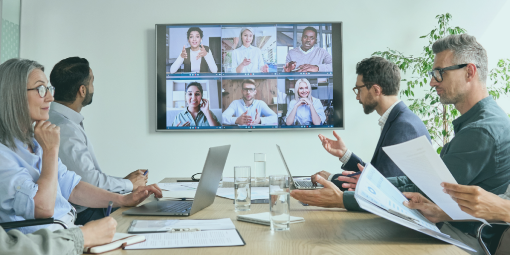 A boardroom meeting to discuss Dividend Recapitalization