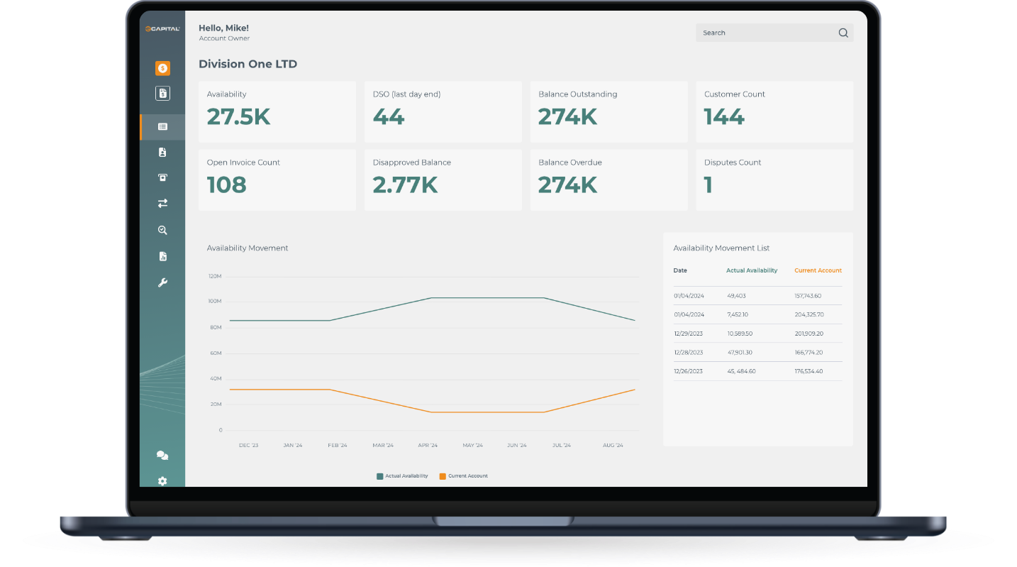 United Kingdom dashboard on a laptop.