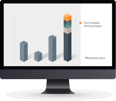Desktop screen displaying available working capital.
