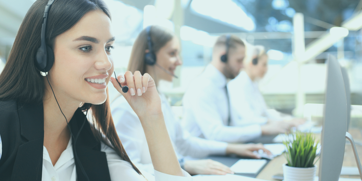 Collections team taking phone calls.