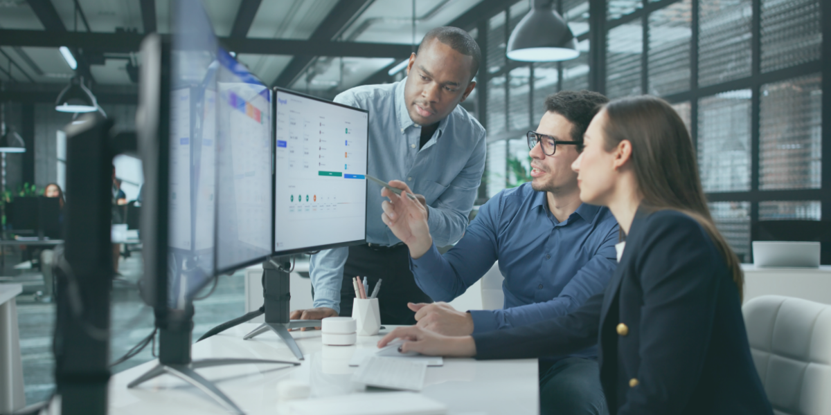 Business leaders evaluating a line of credit and asset-based lending options