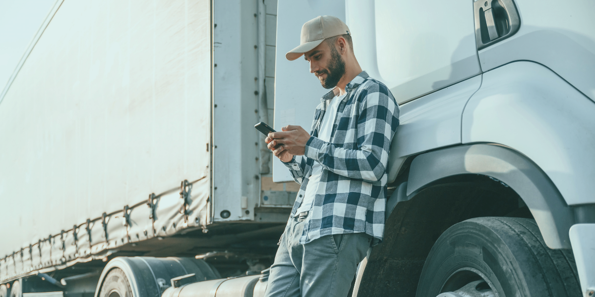 Truck driver using a fuel card program with no credit check options
